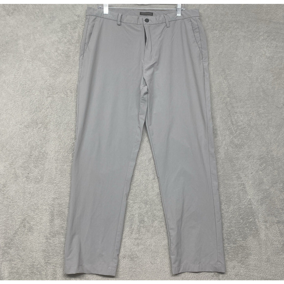 Sak Fifth Avenue Pants Mens 36x29 Gray Performance Nylon Straight Leg Golf - Picture 1 of 11